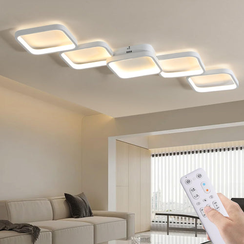 Modern LED Deckenleuchte dimmbar Fernbedienung 45W 92x31cm