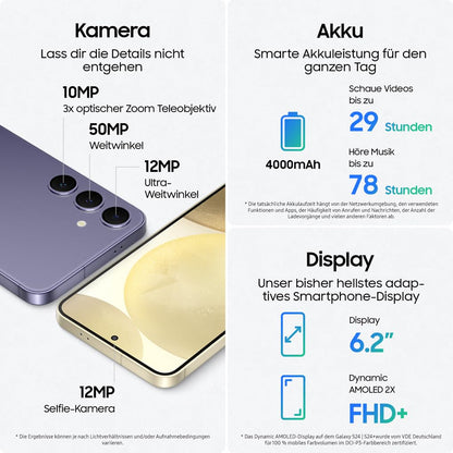 Samsung Galaxy S24 AI Smartphone 128 GB Marble Gray