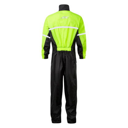 JDC SHIELD Wasserdichte Motorrad Regenkombi - 1-Stück Schwarz Gelb L