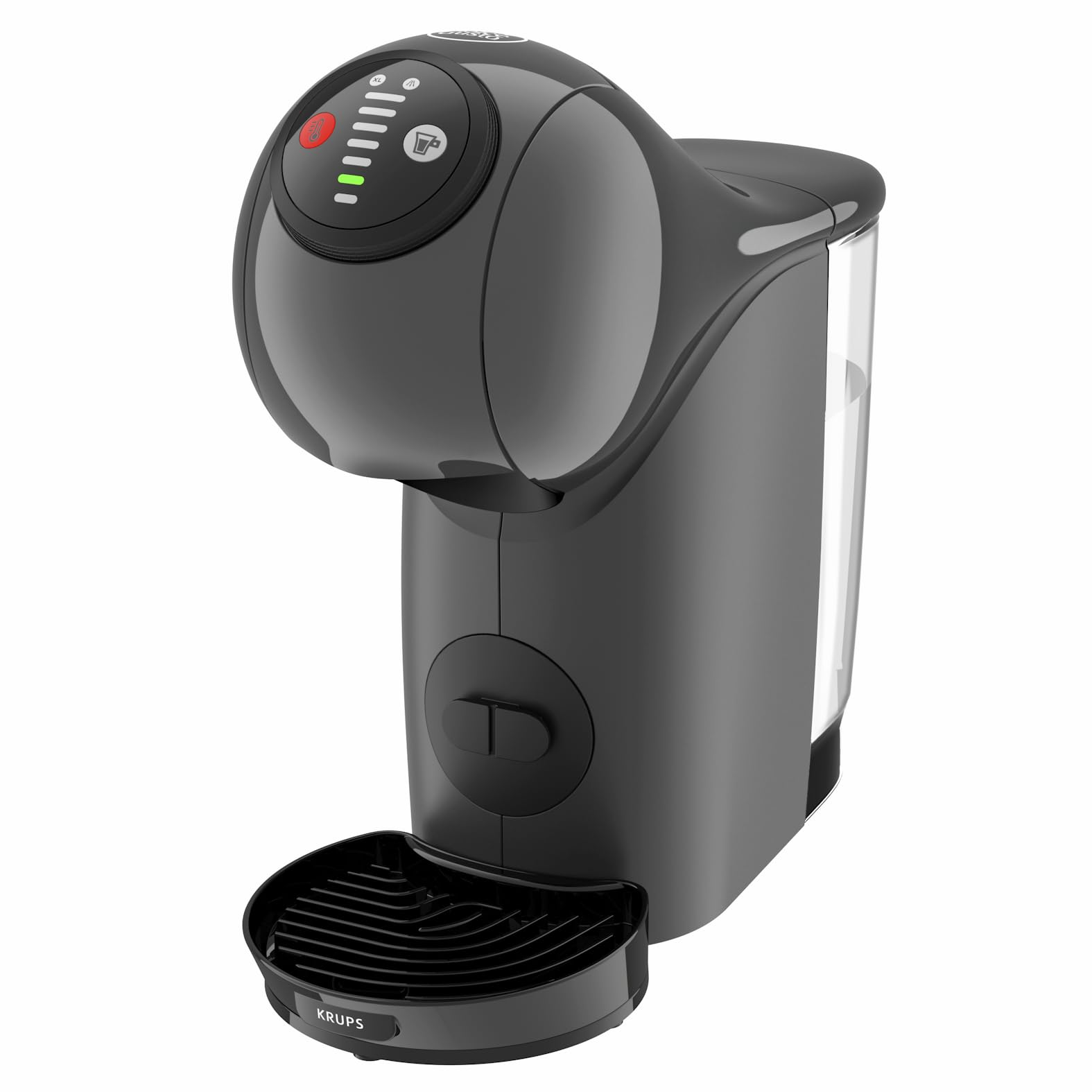 NESCAFÉ Dolce Gusto Genio S Kapselmaschine – KRUPS anthrazit KP243B. Kompakte, anthrazitfarbene Kapselmaschine zur Zubereitung von Heiß- & Kaltgetränken.