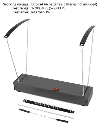 QWORK Geschwindigkeitsmessgerät WD10990, Dual-Infrarot-Tachometer