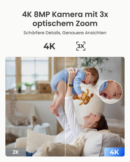 Reolink E1 Zoom 4K PTZ WLAN Überwachungskamera Innen - Schwarz