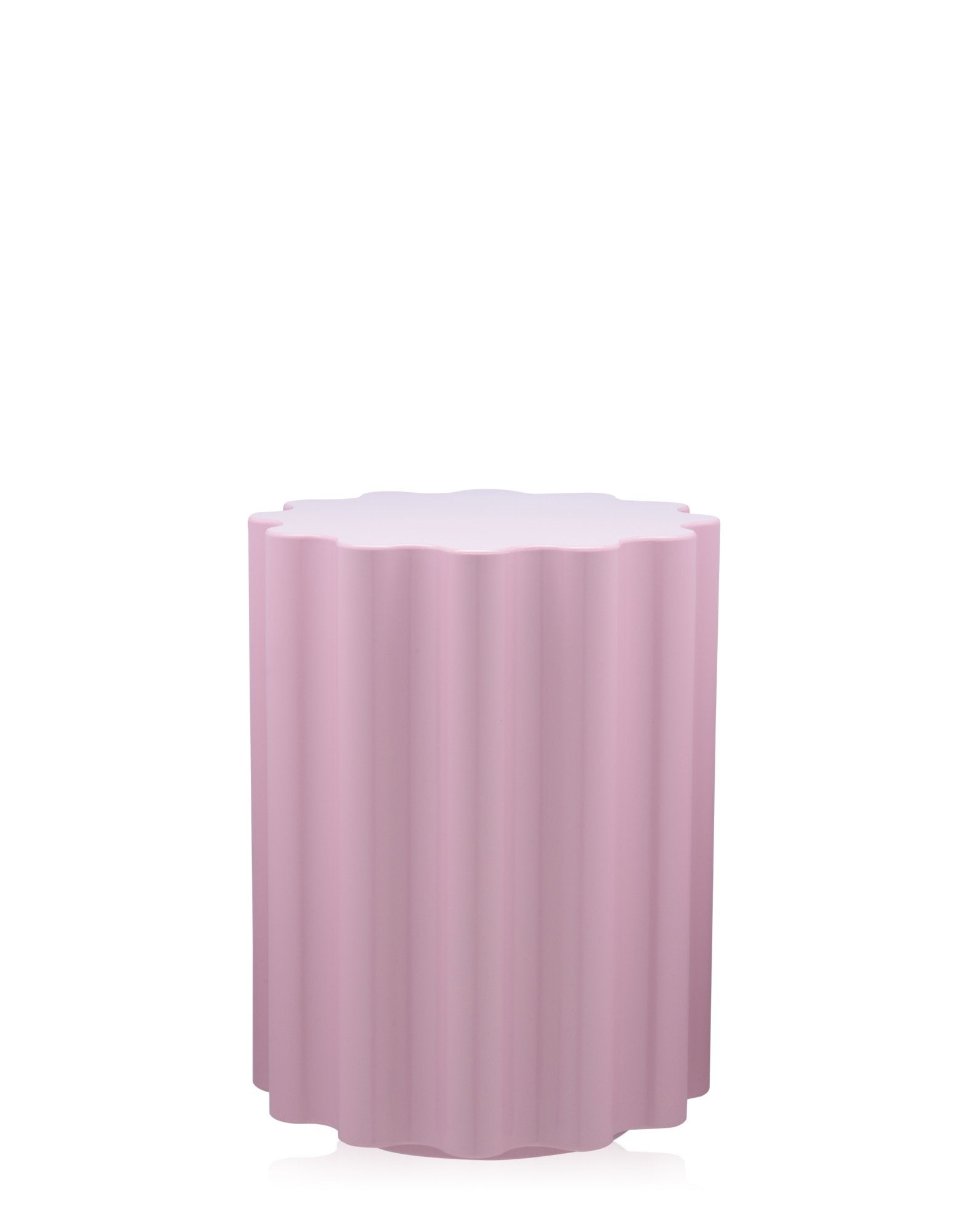 Kartell Colonna Kunststoff Hocker & Beistelltisch - Rosa. Säulenförmiger Hocker aus Kunststoff, dient als Sitzgelegenheit und Ablagefläche.