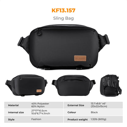 K&F CONCEPT Kameratasche Schultertasche 7L wasserdicht, schwarz