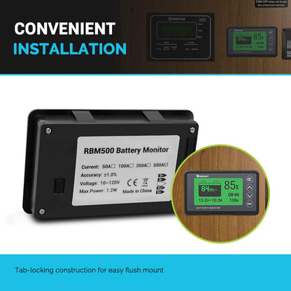 Renogy Batteriewächter 500A – 12-48V Batteriemonitor