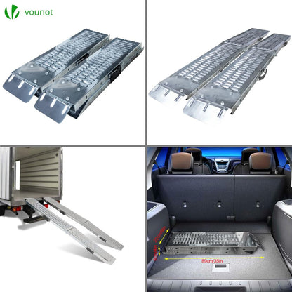 VOUNOT Auffahrrampe 2er Set, faltbare Laderampe aus Stahl, 400 kg