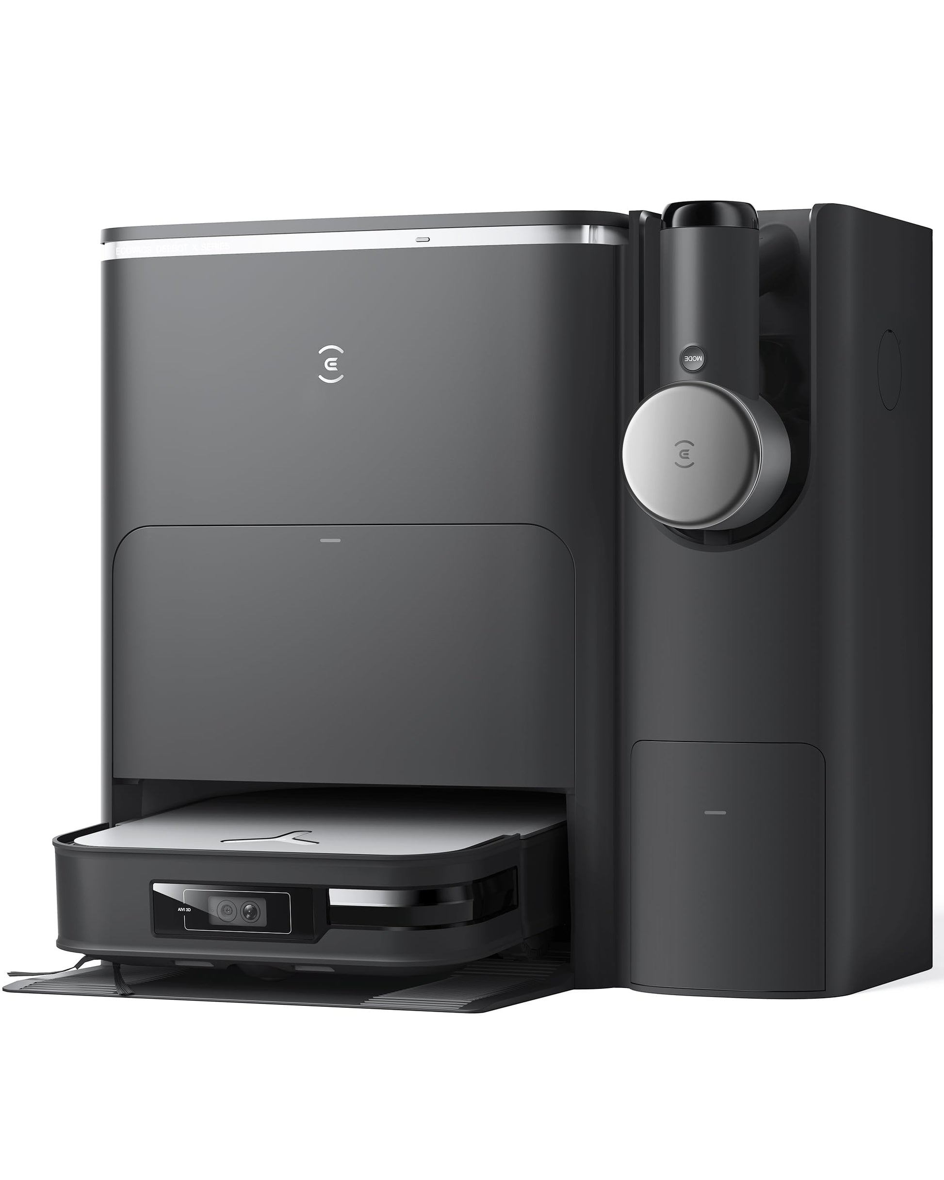 ECOVACS DEEBOT X2 Combo Saugroboter Wischfunktion Handstaubsauger. Schwarzes Set für automatische Bodenpflege und Handreinigung.