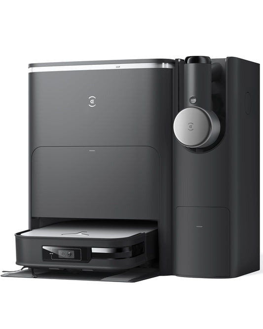 ECOVACS DEEBOT X2 Combo Saugroboter Wischfunktion Handstaubsauger. Schwarzes Set für automatische Bodenpflege und Handreinigung.
