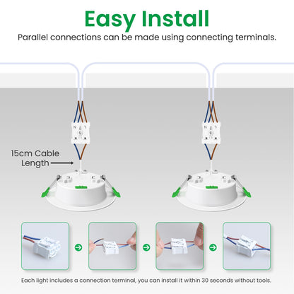 ALUSSO LIGHTING LED Einbau Spots Dimmbar Warm/Neutral/Kaltweiss 6er Set