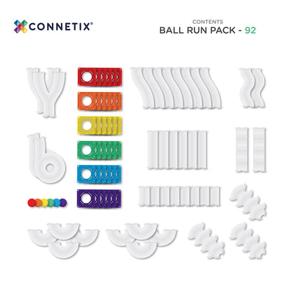 CONNETIX Regenbogen Ball Run Set – Magnetische Fliesen 92 Teile