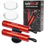 SafePro X Notfallhammer mit Gurtschneider und Glasbrecher, 2er-Pack – kompaktes 2-in-1 Werkzeug