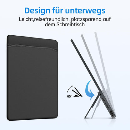 CAPERAVE Tragbarer Monitor 15.6" FHD IPS Touchscreen