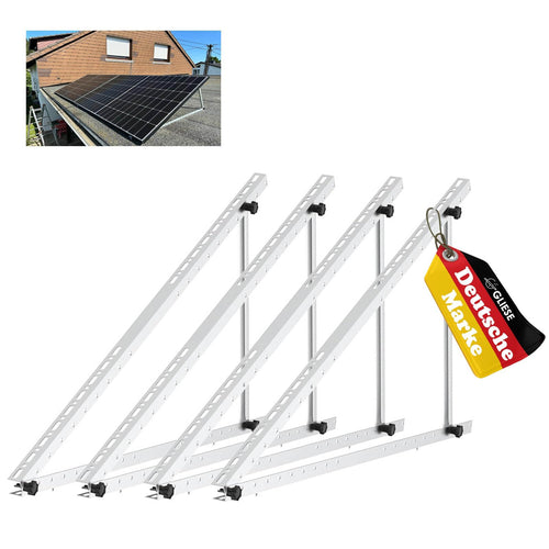 GLIESE Balkonkraftwerk Halterung 118 cm, Aluminium, 2er Set – Solarmodul-Halterung mit verstellbarem Winkel von 0° bis 90°