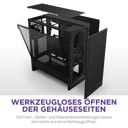 NZXT H5 Flow ATX Mid-Tower Gaming PC Gehäuse - Schwarz