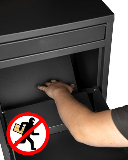 Ondis24 Korona Paketbox, Paketbriefkasten mit Paketsafe, Schwarz