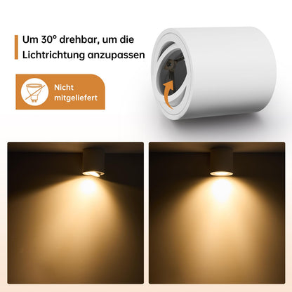 wowatt Aufbauspot GU10 schwenkbar rund 6er-Set Weiss