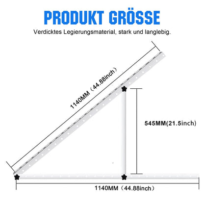 Rhein Beleuchtung Solarmodul-Halterung Flachdach 114 cm, 2 Sets