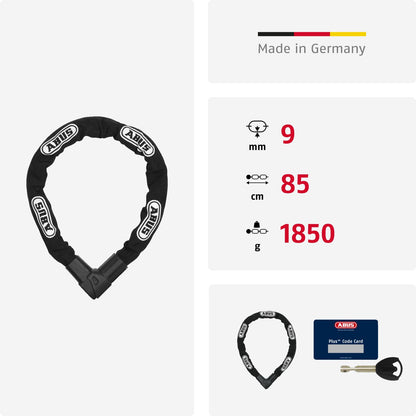 ABUS Kettenschloss Modell 33559 – 85 cm lang, Schwarz