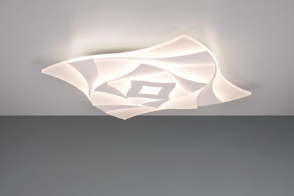Trio Leuchten Akita 647110131 LED Deckenleuchte Dimmbar Weiss matt
