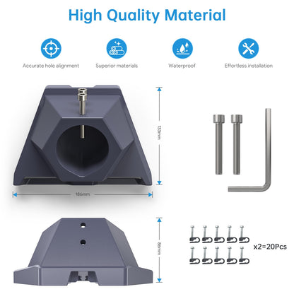SURVADV Starlink Gen 3 Rohradapter, Aluminium-Halterung 31-63,5 mm