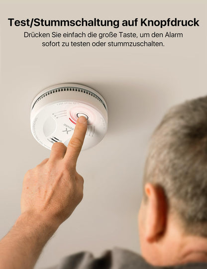 X-Sense Rauchmelder SD11 mit 10-Jahres-Batterie, 2er Set