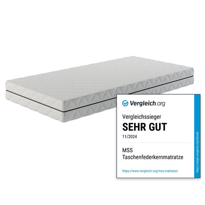 MSS e.K. Medic 7-Zonen Taschenfederkernmatratze 140x200 H3