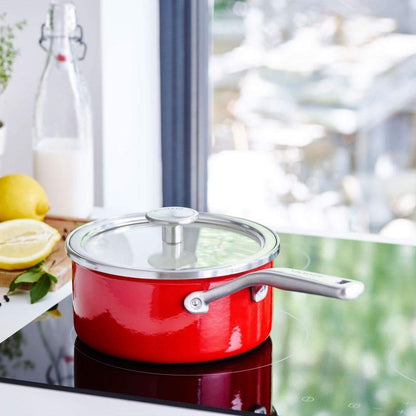 KitchenAid Steel Core Enamel Stielkasserolle 16cm Empire Rot
