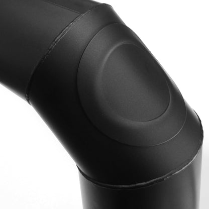 raik Ofenrohr Set Ø 120 mm Bogen 90° 3-tlg. Zugtür – Schwarz