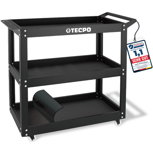 TECPO Werkzeugwagen Rollwagen 3 Ladeflächen – 300 kg Tragkraft