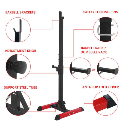 ISE Squat Rack Kniebeugenständer – 2 Einzelständer, 200 kg