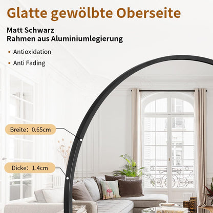 Koonmi Standspiegel Gewölbtes Top 171x76 cm - Schwarz