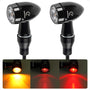evermotor 3in1 Mini LED Motorradblinker mit Rücklicht und Bremslicht, runde Aluminiumschale