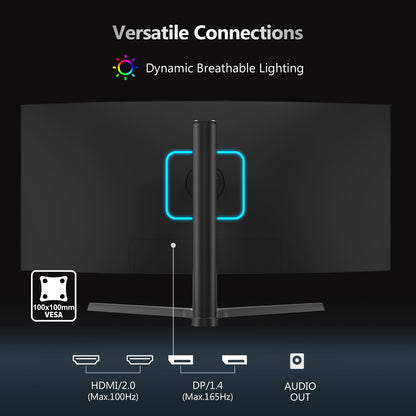 Z-Edge 34 Zoll Ultrawide Curved Gaming Monitor 165Hz WQHD