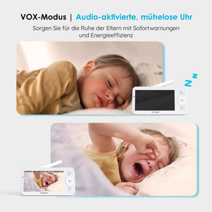 ieGeek Babyphone mit Kamera 1080P, 5 Zoll WLAN Video-Babyfon SC2