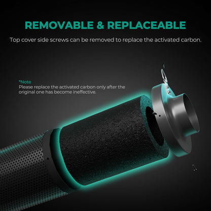 MARS HYDRO Aktivkohlefilter Geruchskontrolle Growzelt - 100mm