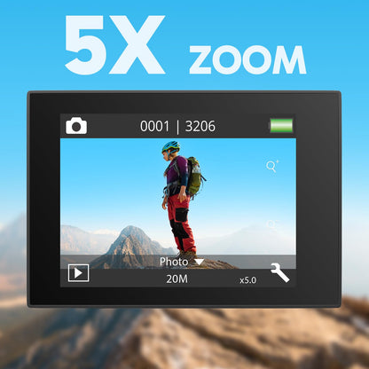 AKASO EK7000 Pro Action Cam 4K, wasserdicht bis 40 m, 128 GB