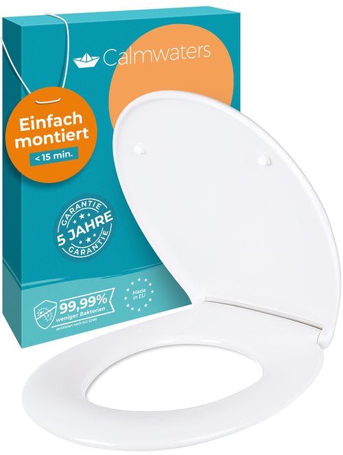 Calmwaters WC-Sitz mit Absenkautomatik, Duroplast, oval, weiss