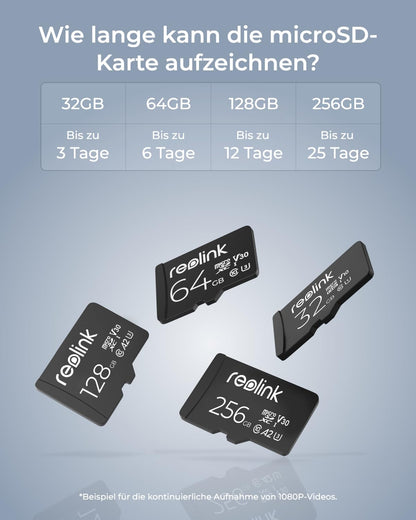 Reolink microSDXC Speicherkarte 128 GB, UHS-I U3, V30, A2, 100 MB/s