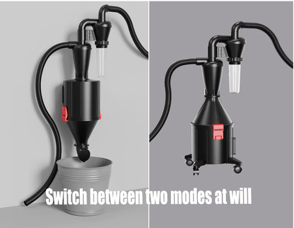 Doppelfilter Zyklon Staubsammler – 2-in-1 Eimer, Wandmontage