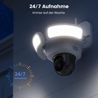 aosu 3K WLAN Überwachungskamera Aussen – 2600 Lumen Flutlicht