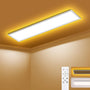 SNADER LED Deckenleuchte dimmbar, 100x25 cm Panel mit Fernbedienung – flaches rechteckiges LED-Panel zur Deckenmontage