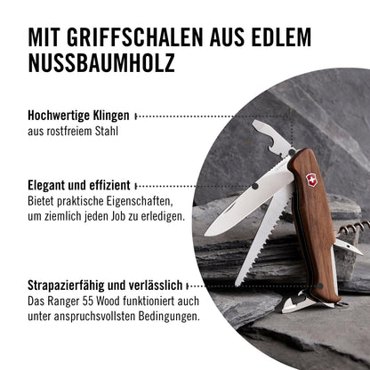 Victorinox Ranger 55 Grosses Schweizer Taschenmesser Feststellklinge