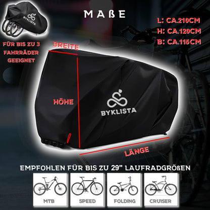 BYKLISTA Fahrradgarage für 2-3 Fahrräder - Wasserdicht