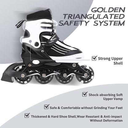 MGYZM Inline Skates Kinder grössenverstellbar mit Leuchtrollen