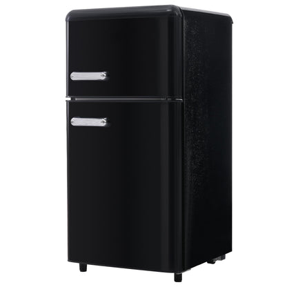 Merax Retro Kühl-Gefrierkombination 72L - Schwarz