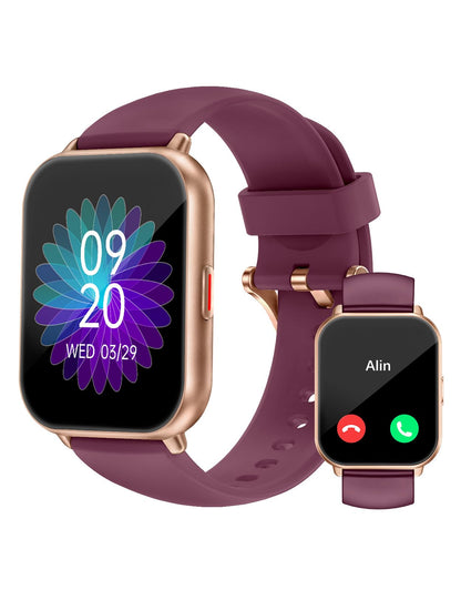 RUIMEN H1 Smartwatch Damen mit Telefonfunktion, 1,85-Zoll-HD-Display, Touchscreen und Armband