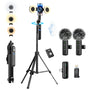 yAyusi Vlogging-Kit C19, Handy-Stativ mit Licht und Mikrofon, Starter-Set für Videoaufnahmen am Smartphone