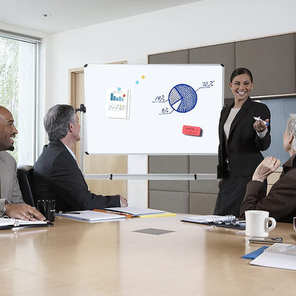 VIZ-PRO Whiteboard mobil doppelseitig drehbar magnetisch - 120x90cm