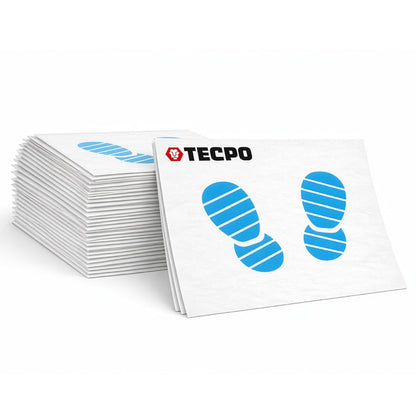 TECPO Einweg-Fussmatten Auto 500 Stück, 500 x 380 mm, reissfest – Fussraumschutz aus folienbeschichtetem Paperplast