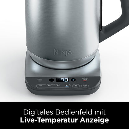 Ninja Perfect Temperature Wasserkocher KT201EU, Edelstahl, 1,7 L